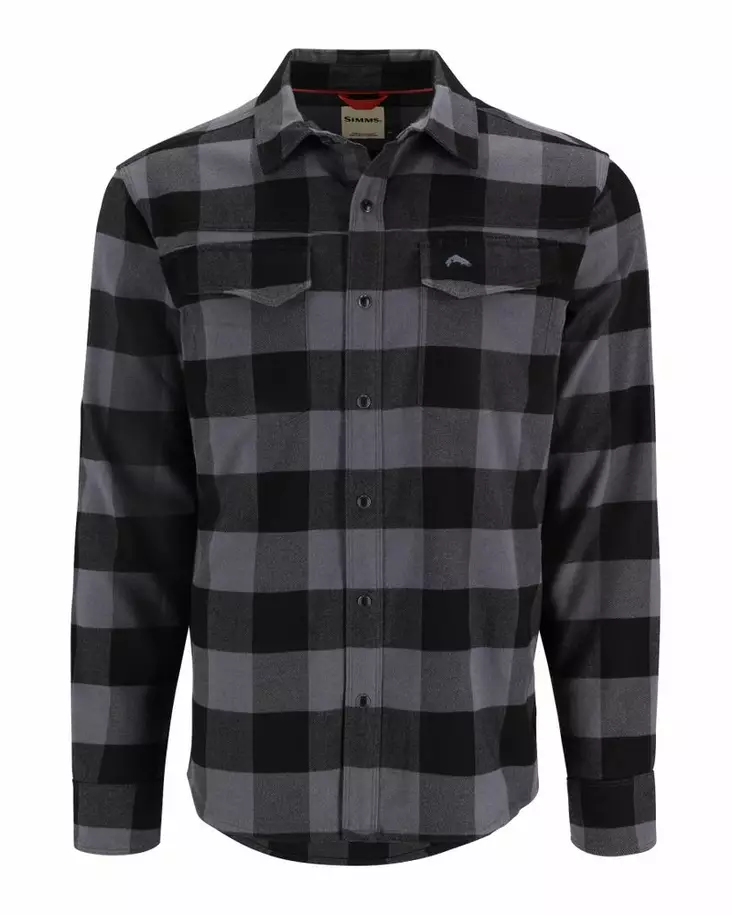 Simms Gallatin Flannel Shirt Slate Buffalo Check - Paidat - 694264654651 - 2