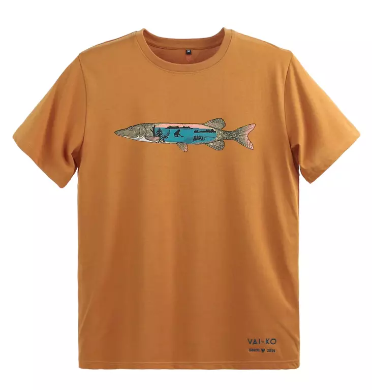 VAI-KO Hauki T-Shirt, Caramel Brown - Miesten t-paidat - 6440000200941 - 1