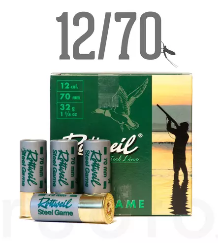 12/70 Rottweil Steel Game 32g 25pcs - Metsästyspatruunat, teräs - 4000294147432 - 1