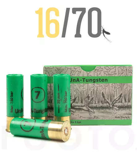 16/70 UnA Tungsten 26g 5pcs - Metsästyspatruunat, muut materiaalit - 6430068624322 - 2
