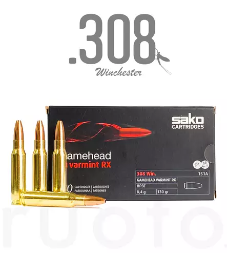 Sako Gamehead Varmint RX .308 Win 8,4g 20pcs - Patruunat 308 Winchester - 6438053134832 - 1