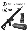 Schmeisser AR15 M4FL + Silent Steel Compact Flow Streamer + Silent Steel QD Muzzle Break - Kiväärit AR-15 tai vastaavat - 022074RES2 - 1