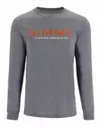 Simms Logo Shirt LS Athletic Heather - Miesten t-paidat - 694264656662 - 1