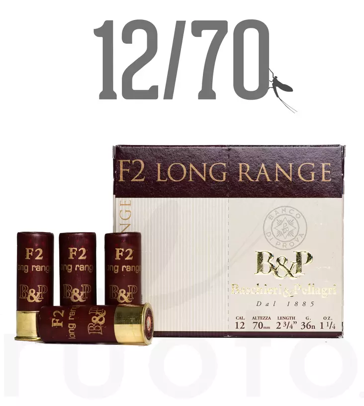12/70 B&P F2 Long Range 36g 10pcs - Metsästyspatruunat, lyijy - 8033109433952 - 1