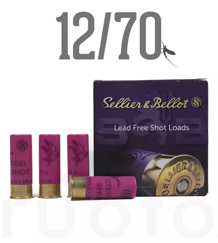 12/70 S&B Steel Shots 28g 25pcs - Metsästyspatruunat, teräs - V066902 - 1