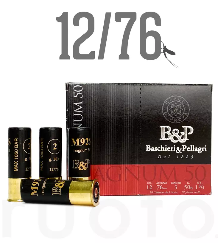 12/76 B&P Magnum 50g 10pcs - Metsästyspatruunat, lyijy - 8033109434812 - 2