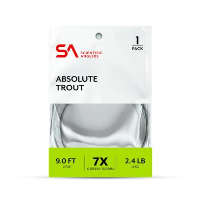 Scientific Anglers Absolute Trout Leader 9' - Nylonkartioperukkeet - 840309133982 - 1