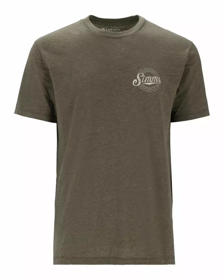 Simms Circle Lockup T-Shirt Military Heather - Miesten t-paidat - 694264678442 - 2