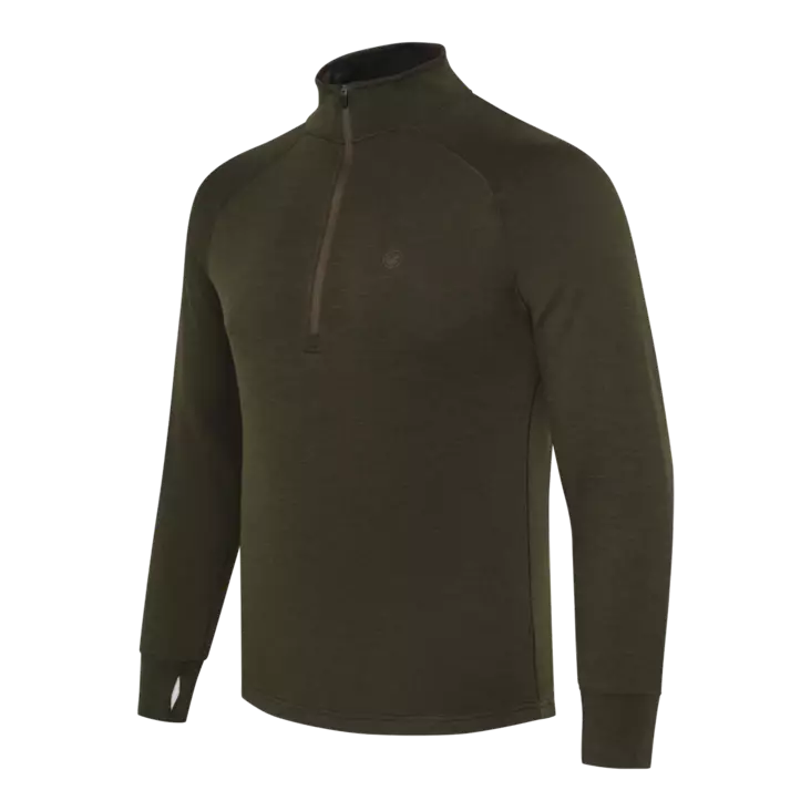 Beretta Glider Merino Half Zip Sweater Green Moss - Metsästäjän alus- ja väliasut - 8051832693832 - 1