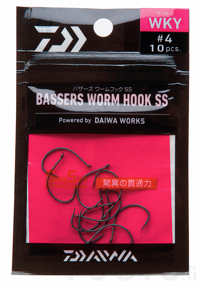 Daiwa Bassers Worm Hook SS Wacky - Jigikoukut - 4960652839082 - 1