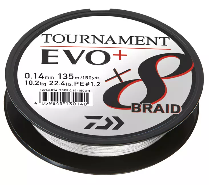 Daiwa Tournament X8 Evo+ White - Monikuitusiimat - 4059845130102 - 1