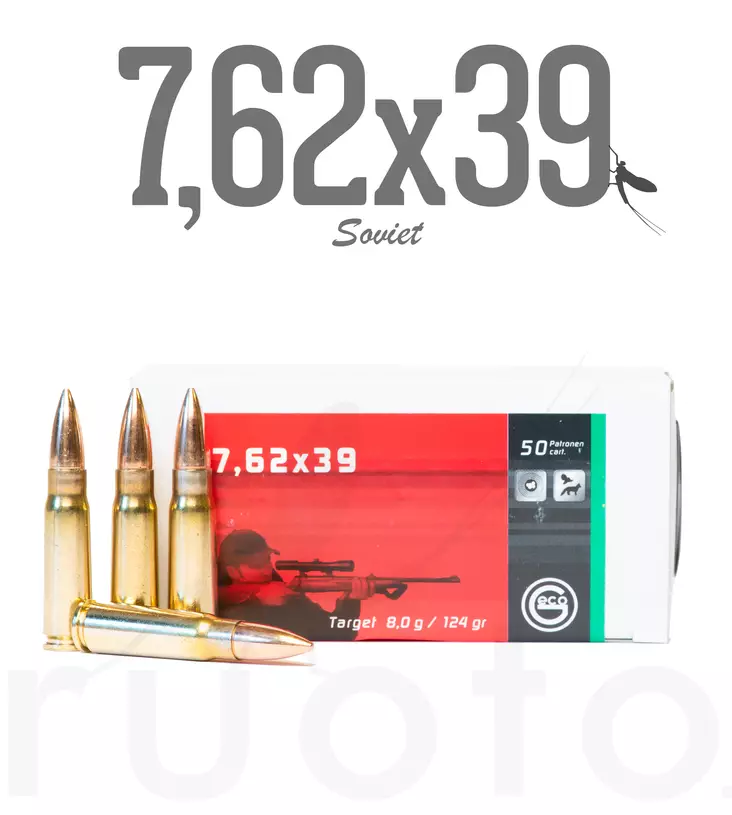 Geco Target FMJ 7,62x39 8,0g - Muut kiväärikaliiperit - 4000294178122 - 1