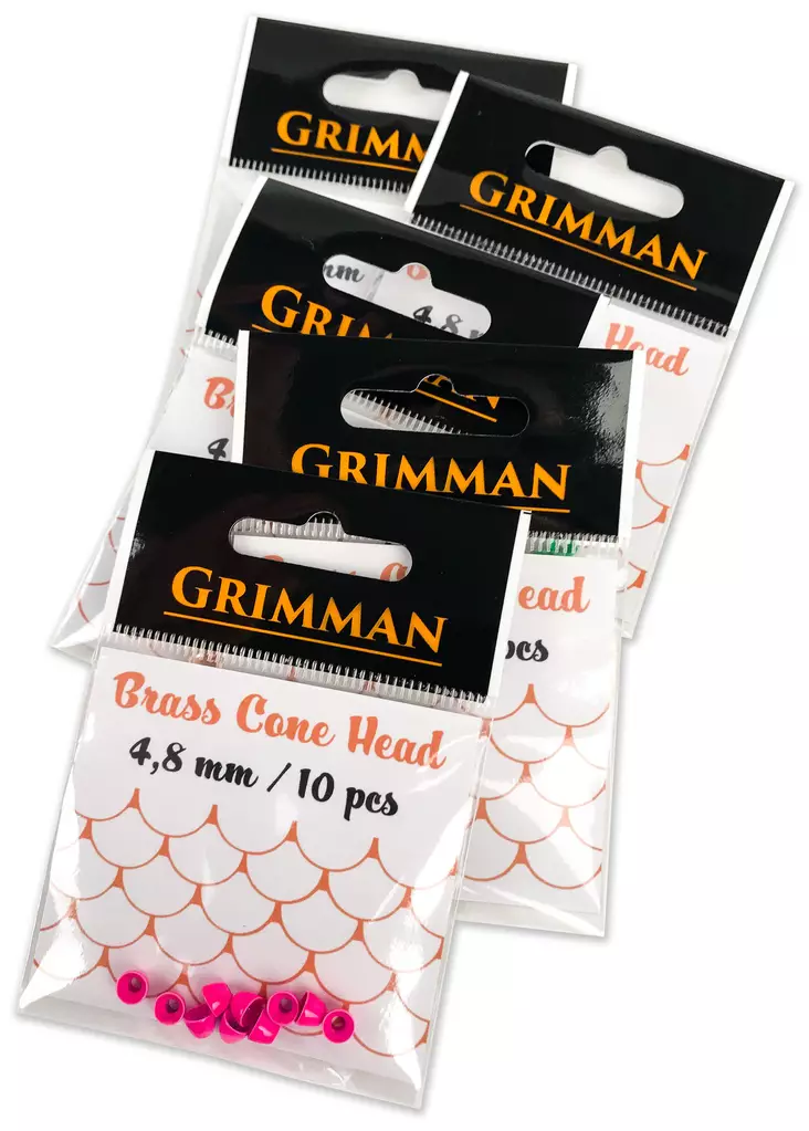 Grimman Brass Cone Head 4,8mm 10pcs - Coneheadit ja muut päät - 11808012 - 1