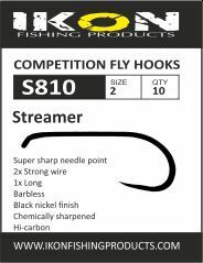 Ikon S810 Barbless Streamer - Streamerkoukut - 6430077071612 - 1