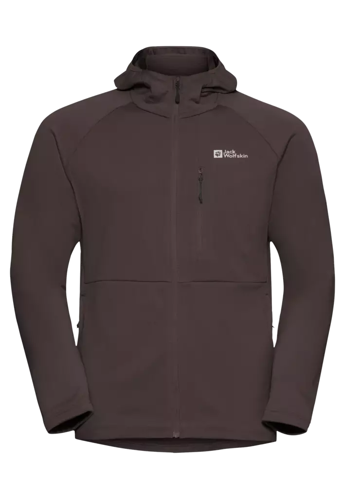 Jack Wolfskin Kolbenberg Hooded Full-Zip Jacket Peat - Välitakit - 4064886585262 - 1