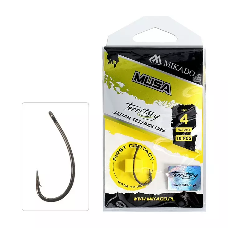 Mikado Territory Musa Teflon - Curve Shank -koukut - 5900637720102 - 1
