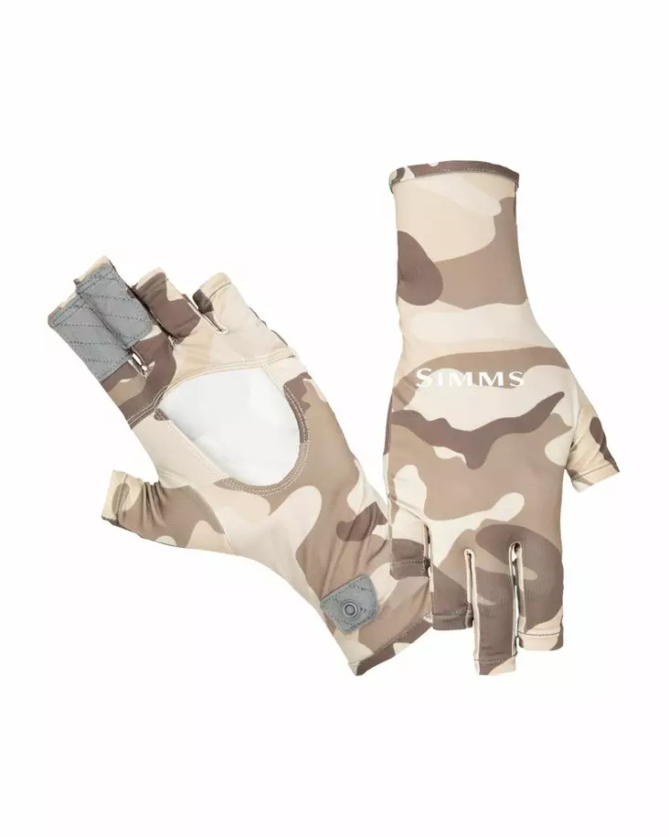 Simms Bugstopper Sunglove Woodland Camo Sandbar - Käsineet - 694264574362 - 1