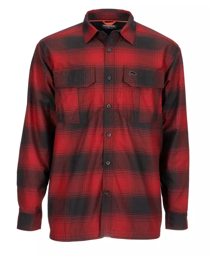 Simms Coldweather Shirt Auburn Red Plaid - Paidat - 694264498132 - 1