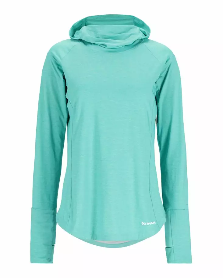 Simms Women's SolarFlex Cooling Hoody Gulf Blue - Paidat - 694264606292 - 1
