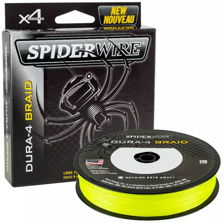 SpiderWire Dura-4 Braid Hi-Vis Yellow - Monikuitusiimat - 022021638192 - 1
