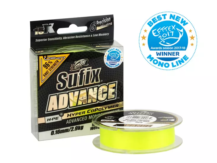 Sufix Advance Hi-Viz Yellow 150m - Monofiilisiimat - 024777709072 - 1
