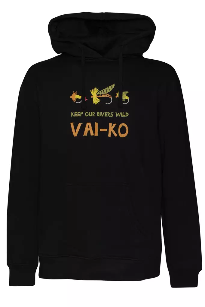 VAI-KO Flyfisher Hoodie Black - Hupparit - 6430072388852 - 1