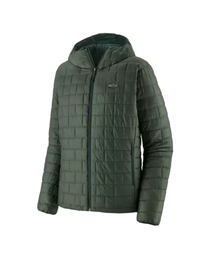 Patagonia M´s Nano Puff Fitz Roy Trout Hoody Old Growth Green - Välitakit - 198077382843 - 1