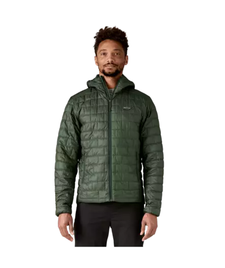 Patagonia M´s Nano Puff Fitz Roy Trout Hoody Old Growth Green - Välitakit - 198077382843 - 2