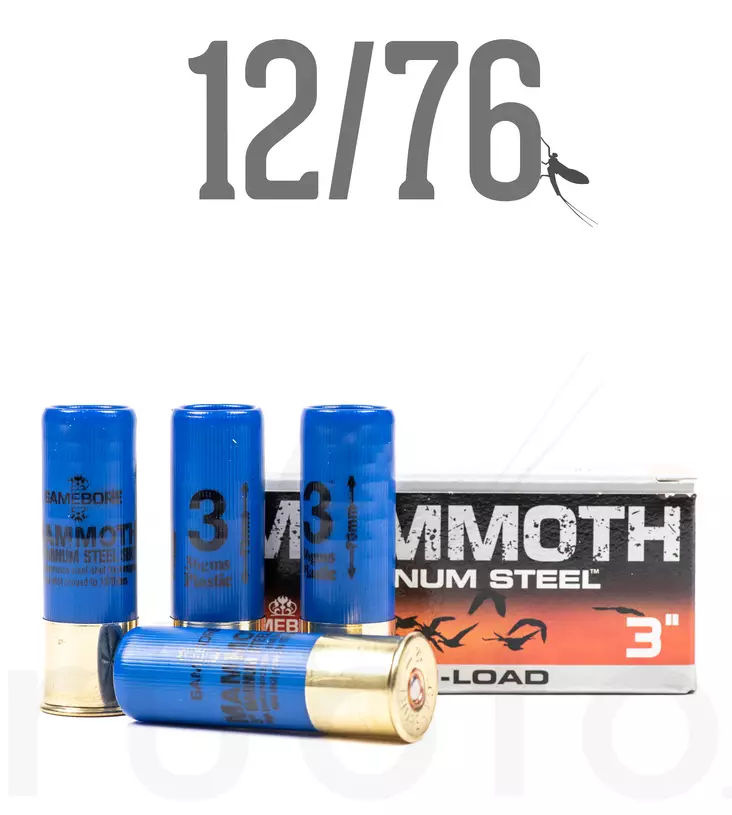 12/76 Gamebore Mammoth Steel 36g - Metsästyspatruunat, teräs - 5056217500883 - 2