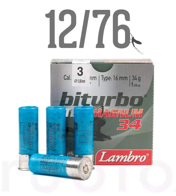 12/76 Lambro Biturbo Steel 34g - Metsästyspatruunat, teräs - 5213011484713 - 1