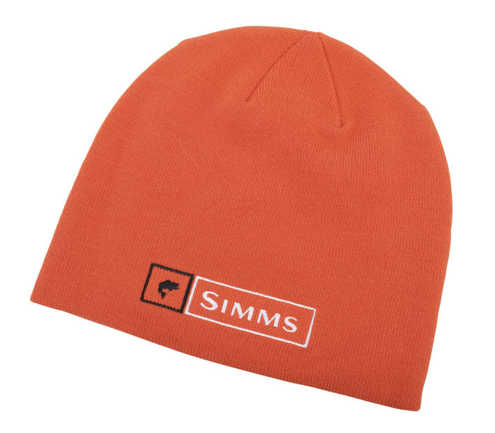 Simms Bass Lockup Beanie Hunter Orange 