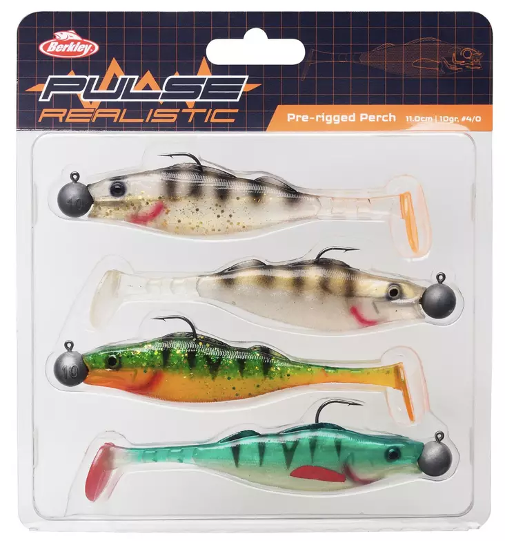 Berkley Pre-Rigged Pulse Realistic Perch 7cm 4pcs - Viehelajitelmat - 028632967683 - 1