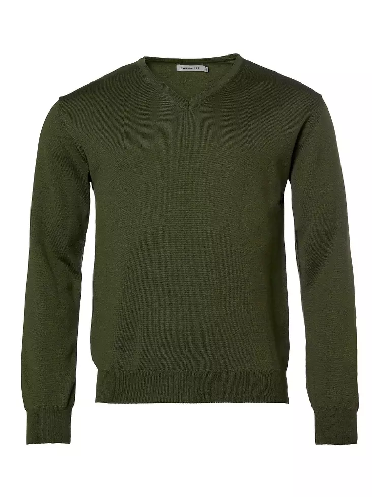 Chevalier Aston V-Neck Merino Pullover Men Pine Green - Metsästäjän paidat - 808491143103 - 1