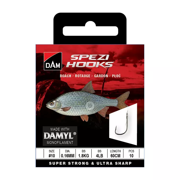 DAM Spezi Roach 10 0,16mm 1,8kg 60cm - Tapsit & tapsimateriaalit - 5706301664853 - 1