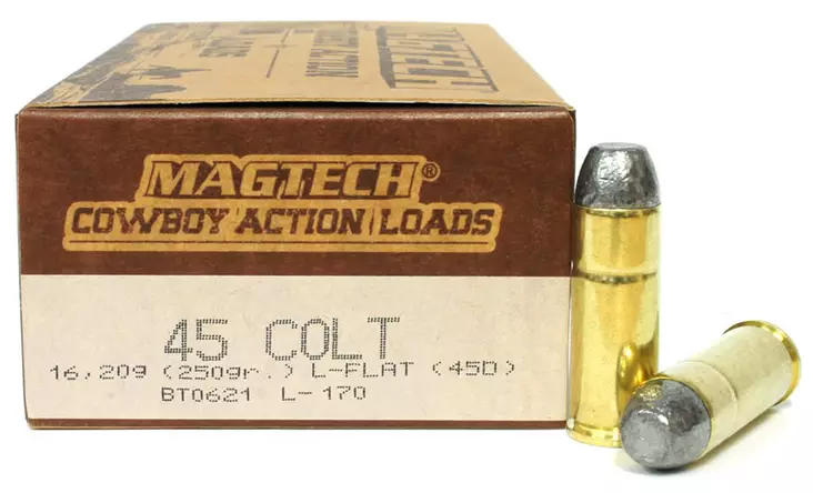 Magtech 45 LC Cowboy LFLAT 250gr 45D - Patruunat muihin revolverikaliipereihin - 7891798043033 - 1