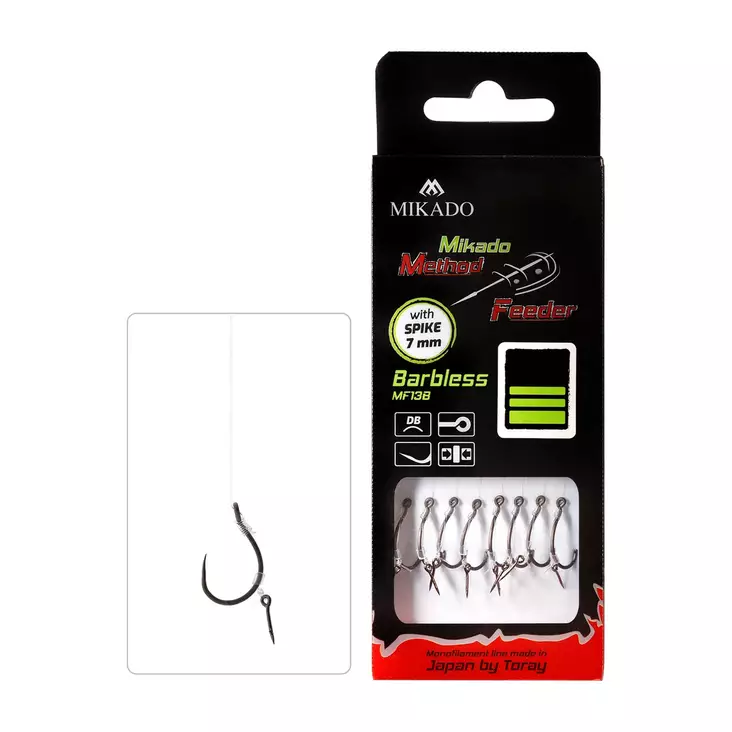Mikado MF Rig HMFB13BI Spike Mono Barbless - Valmiiksi sidotut koukut - 5900637058083 - 1