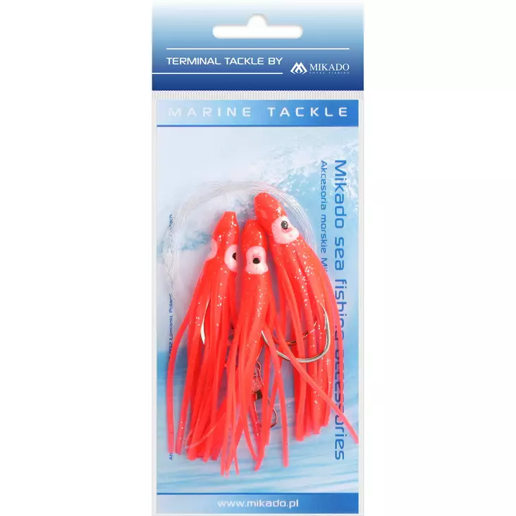 Mikado Octopus Rig 8cm 3x6/0 Red - Pohjaonginta- & turskarigit - 5900637138303 - 1