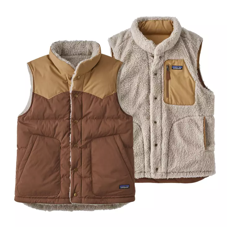 Patagonia Ms Reversible Bivy Down Vest Moose Brown - Välitakit - 195699840843 - 1