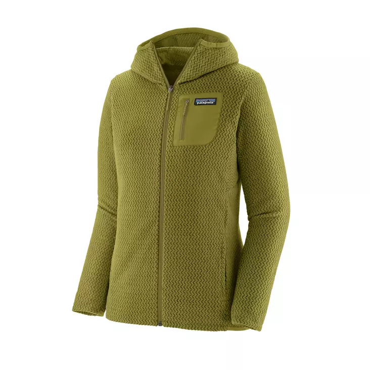 Patagonia Womens R1 Air Full-Zip Hoody Graze Green - Fleecepaidat - 196924803343 - 1
