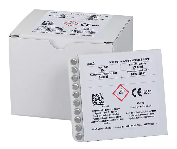 RWS 5341 Large Rifle Primer - Nallit, patruunoiden lataus - P8RN2423483 - 1