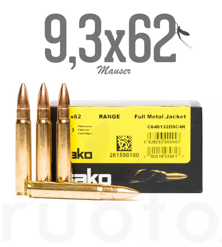Sako Range FMJ 9,3x62 15,0g 50pcs - Patruunat 9,3 x 62 - 6438053999943 - 1