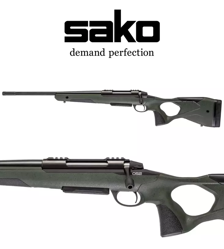 Sako S20 Hunter Cerakote Roughtech Green .308Win, vasenkätinen - Kiväärit 308 Win - SKS2936B83A973 - 1