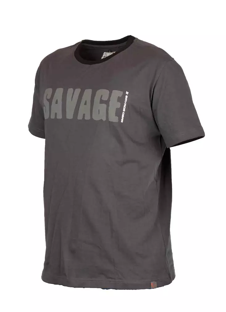 Savage Gear Simply Savage Tee Grey -t-paita - Miesten t-paidat - 5706301570703 - 1