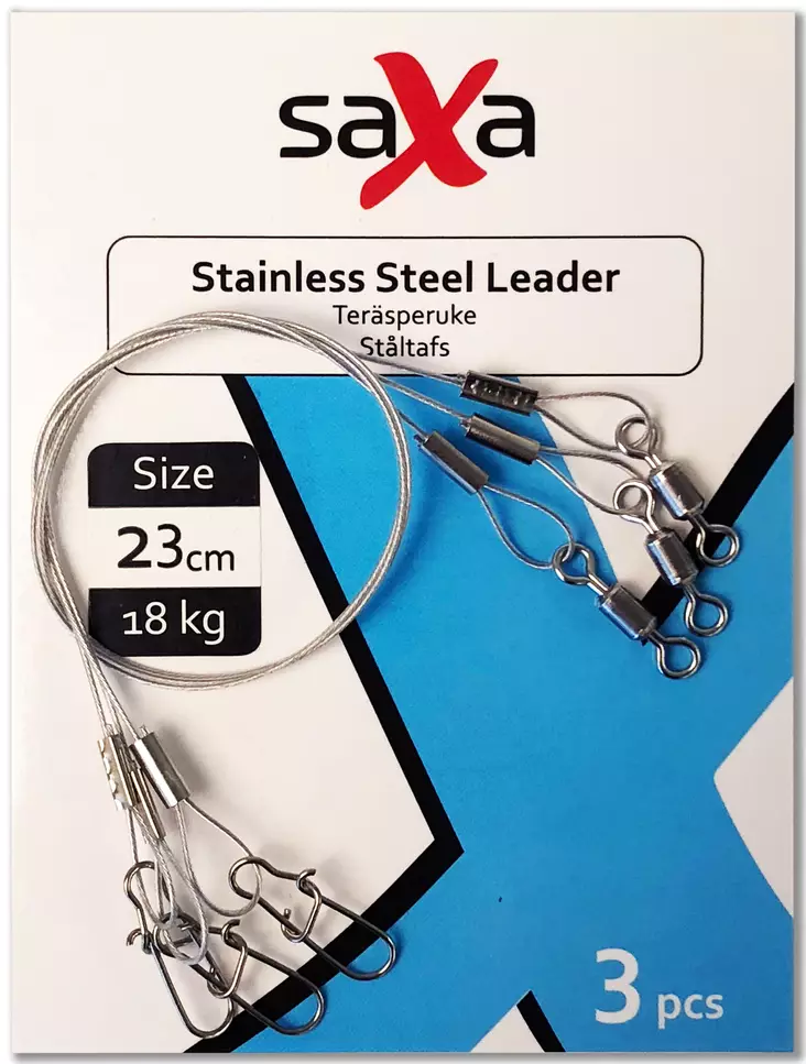 Saxa Stainless Steel Leader 23cm - Valmisperukkeet - ssleader23 - 1