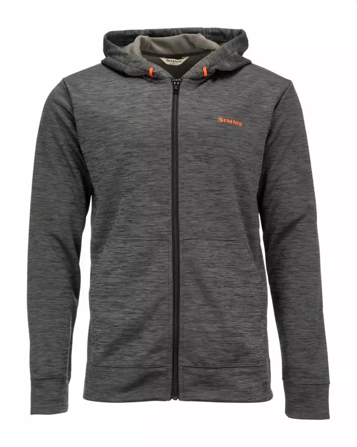 Simms Challenger Full-Zip Hoody Carbon Heather -tekninen huppari - Välitakit - 694264549353 - 1