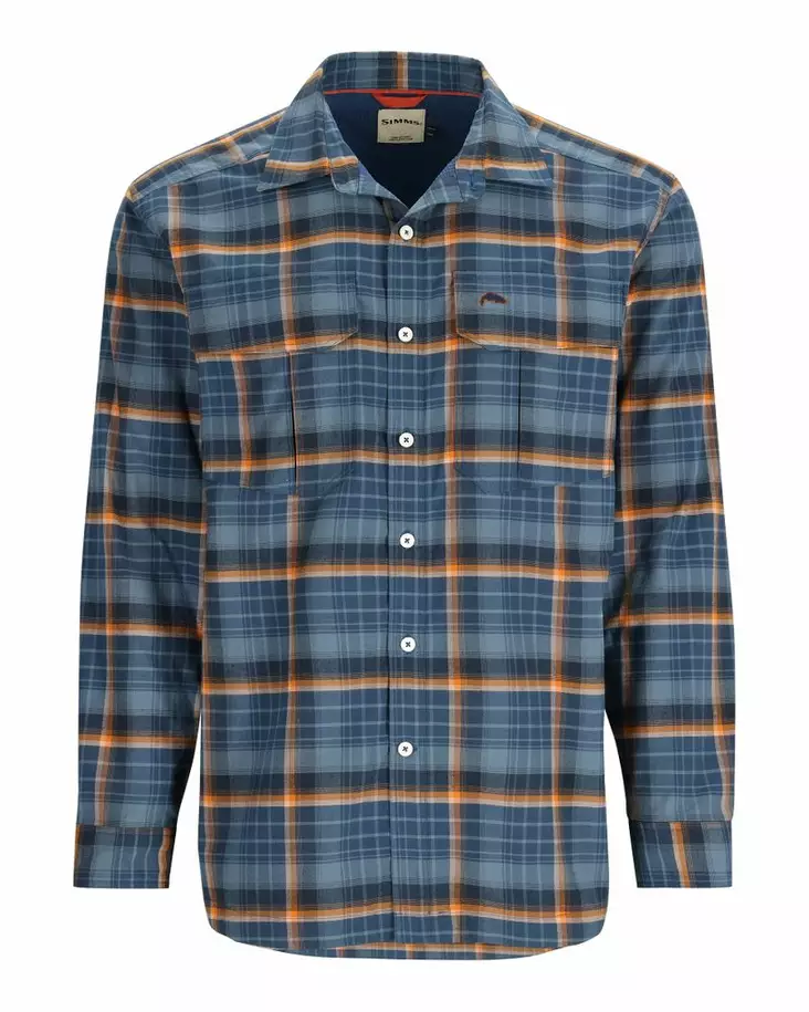 Simms ColdWeather Shirt Neptune/Sun Glow Ombre Plaid - Paidat - 694264624173 - 2