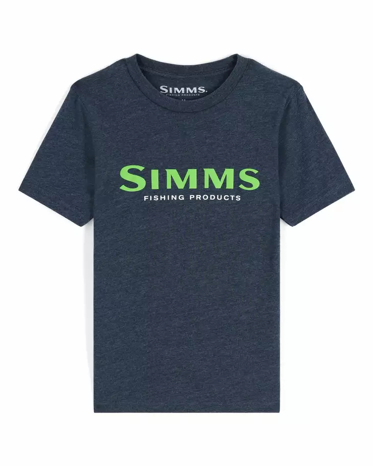 Simms Kid's Logo T-Shirt Harbor Blue - Miesten t-paidat - 694264598313 - 1