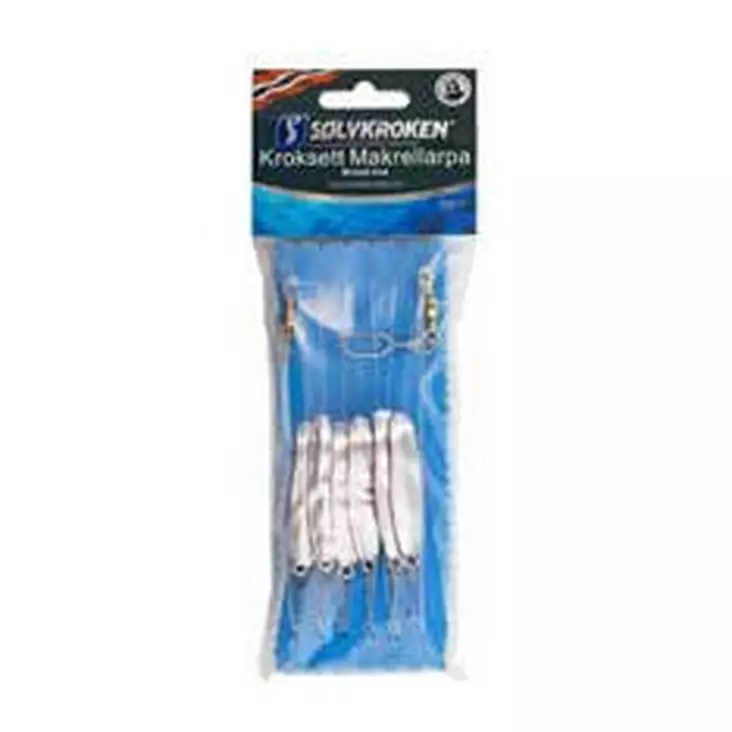 Sølvkroken Kroksett Makrellharpa 4/0 - Valmiit meririgit - 7056960008603 - 1
