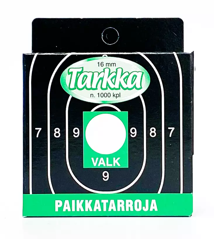 Tarkka Paikkatarra 16mm Valkoinen - Paikkatarrat - 6410362412153 - 1