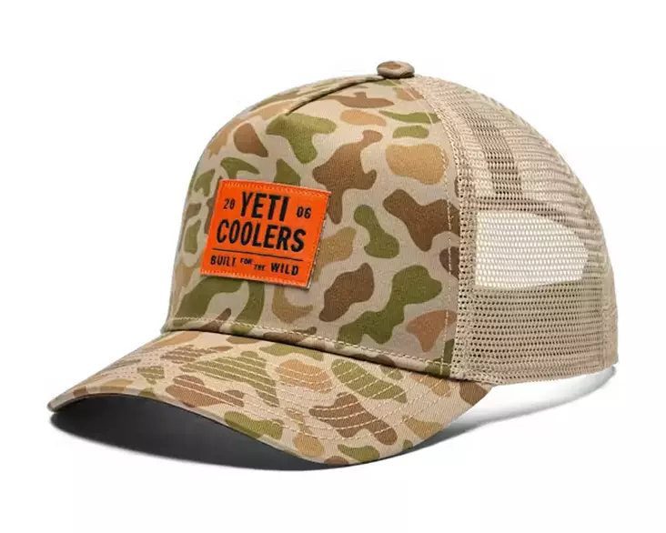 YETI COOLERS CAMO TRUCKER HAT BROWN CAMO - Truckerit - 888830627303 - 1